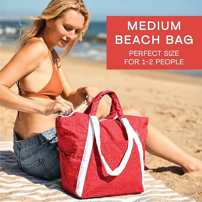 Red beach bag online