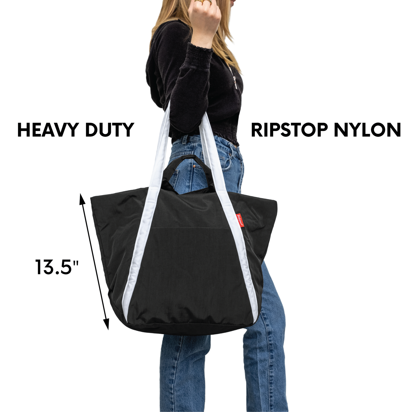 Ripstop Nylon Waterproof Beach Bag Black Bodysurf