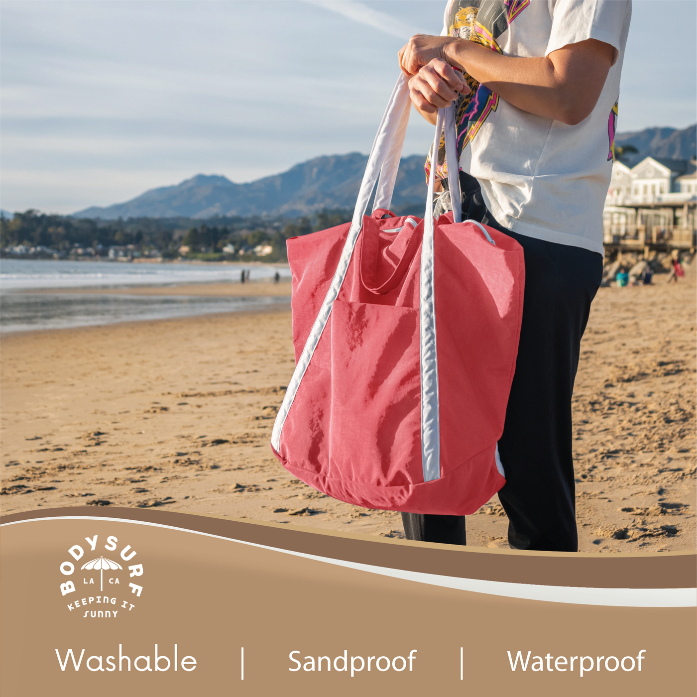 Waterproof beach 2025 bag for valuables