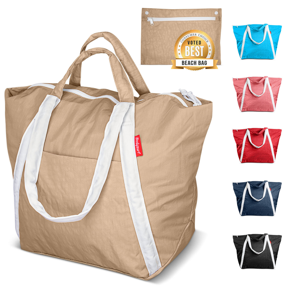 Medium Ripstop Nylon Waterproof Beach Bag